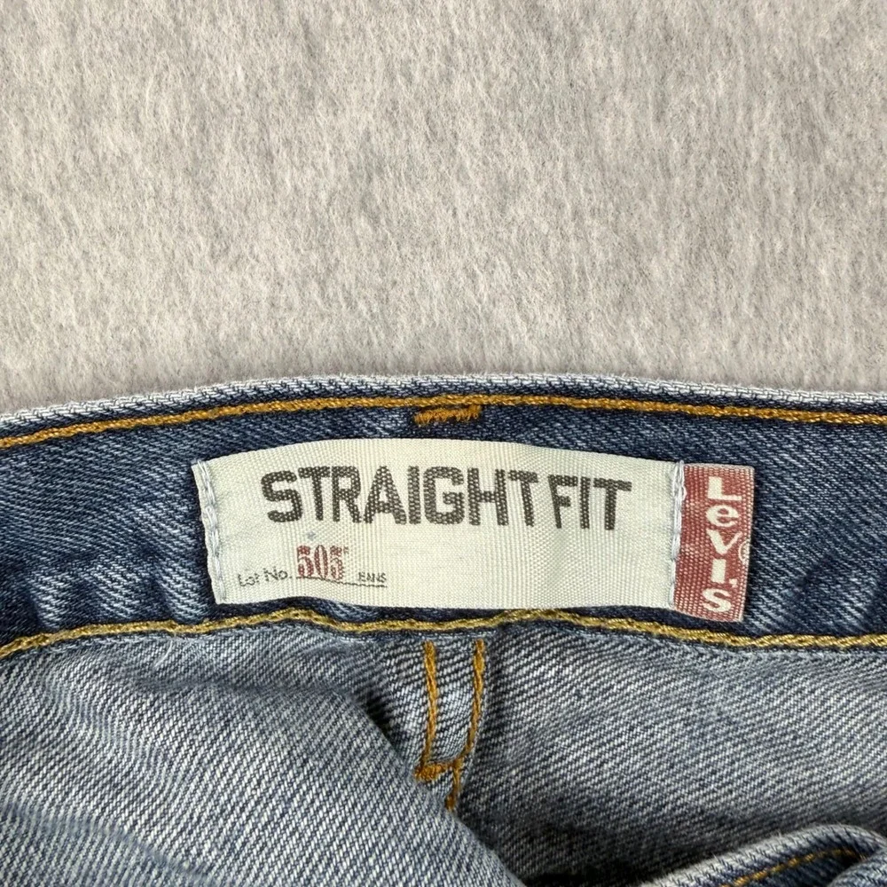Vintage Levis Jeans Mens Fits 36x28 Blue 505 Straight Fit Regular Denim Cotton